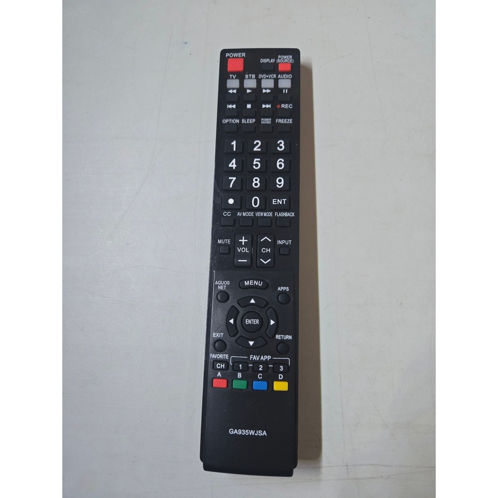 Sharp GA935WJSA TV Remote Control Replacement Universal Black